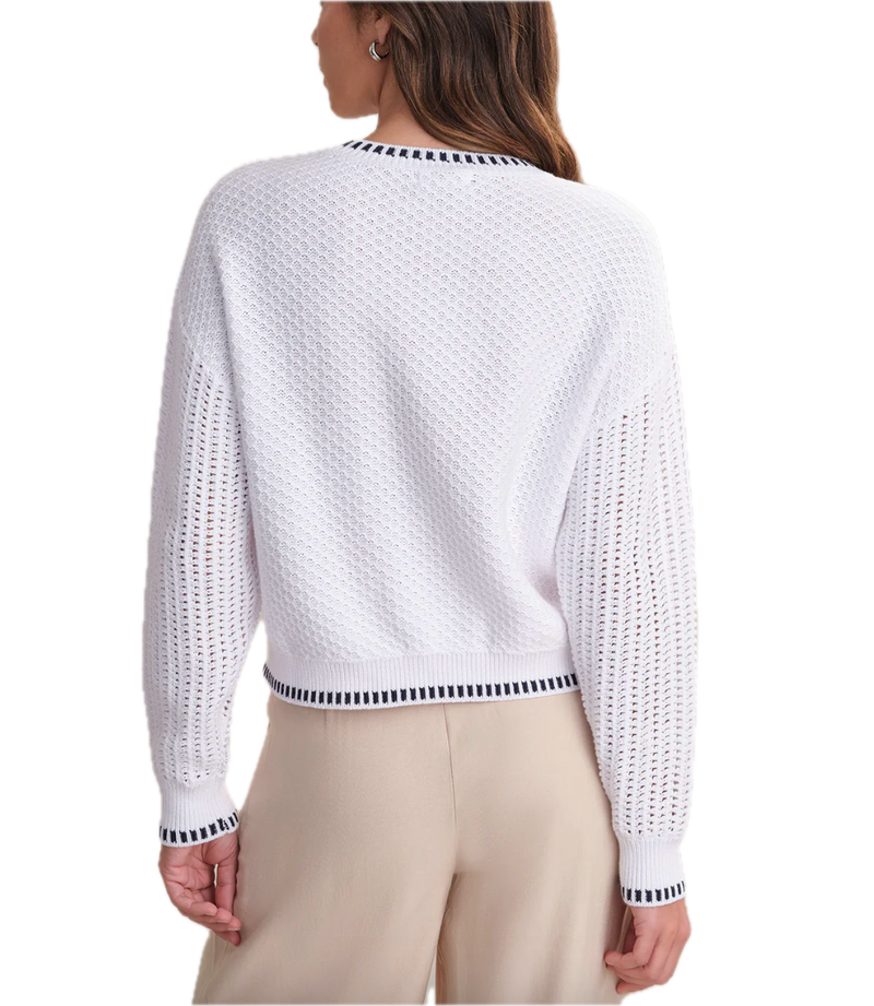 Uma mixed stitch crew neck