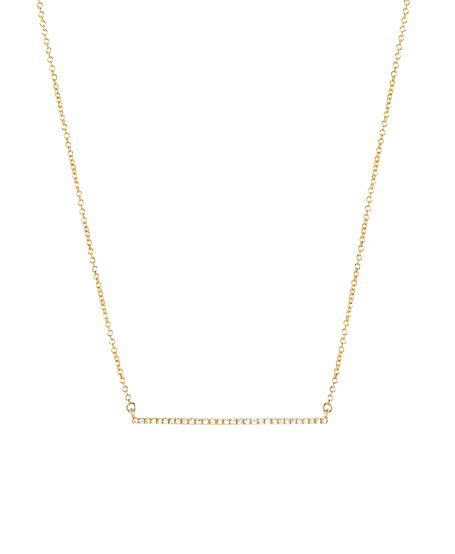 Diamond bar necklace