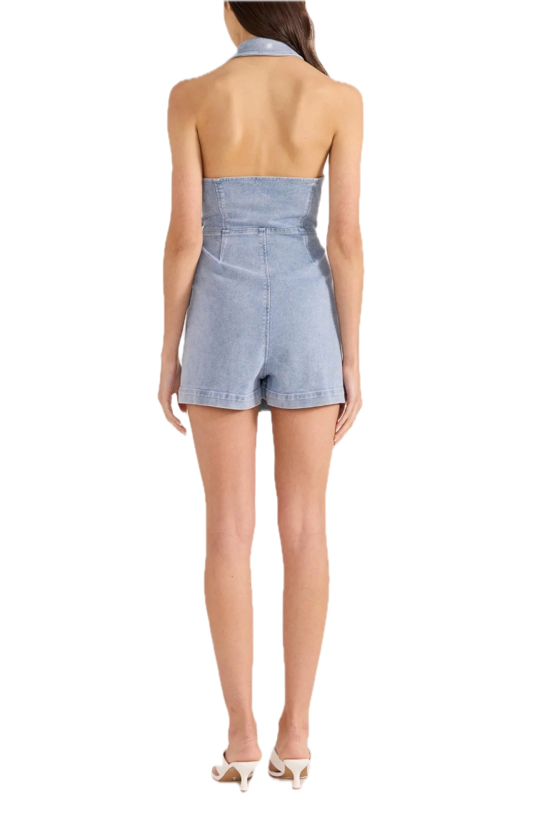denim playsuit dress DENIM PLAYSUIT