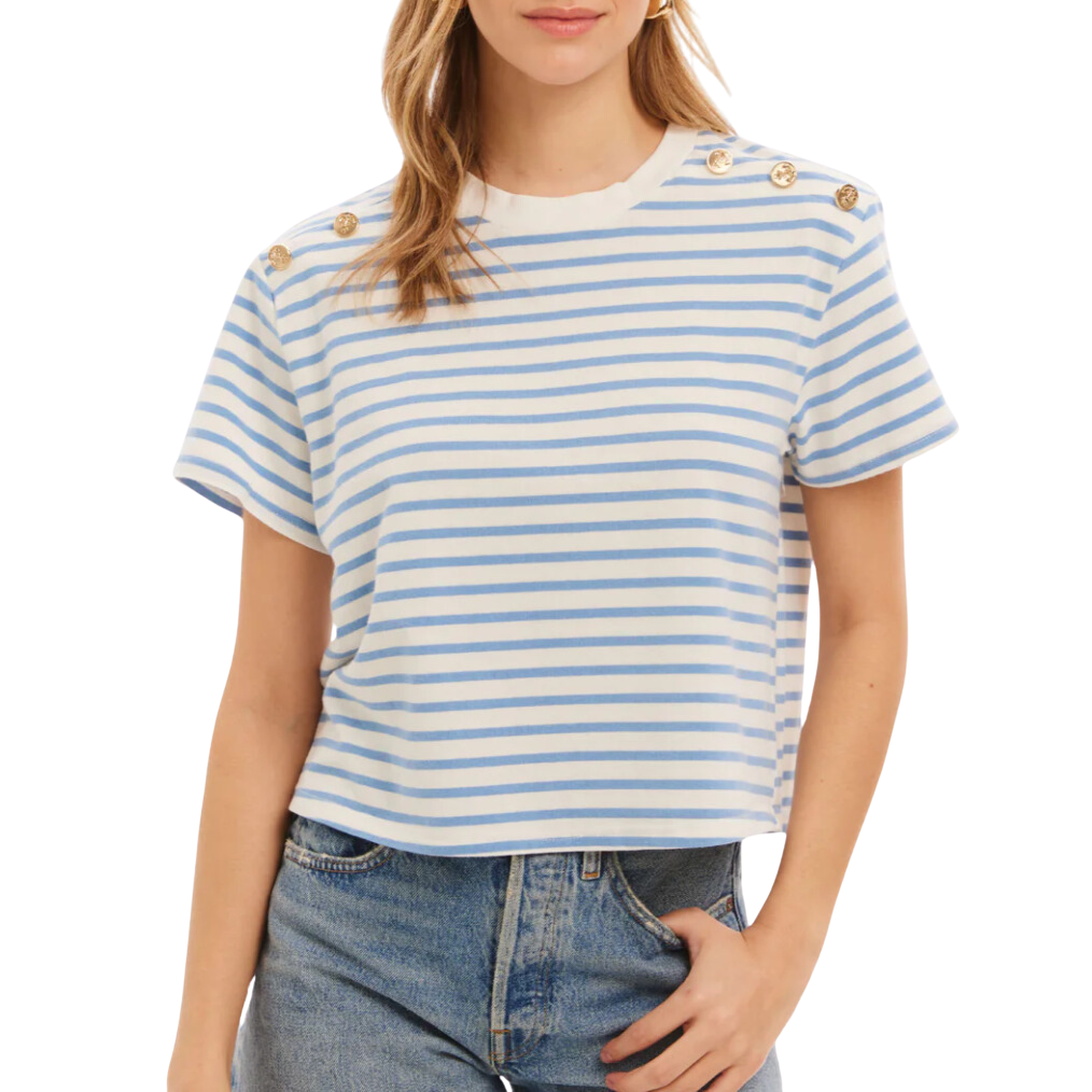 Stripe brooklyn tee - blue stripe