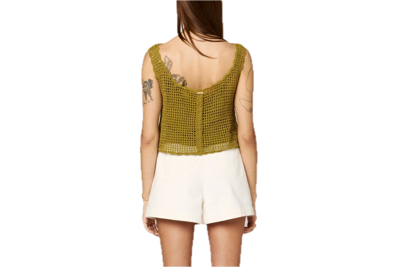 Caylee crochet top - moss