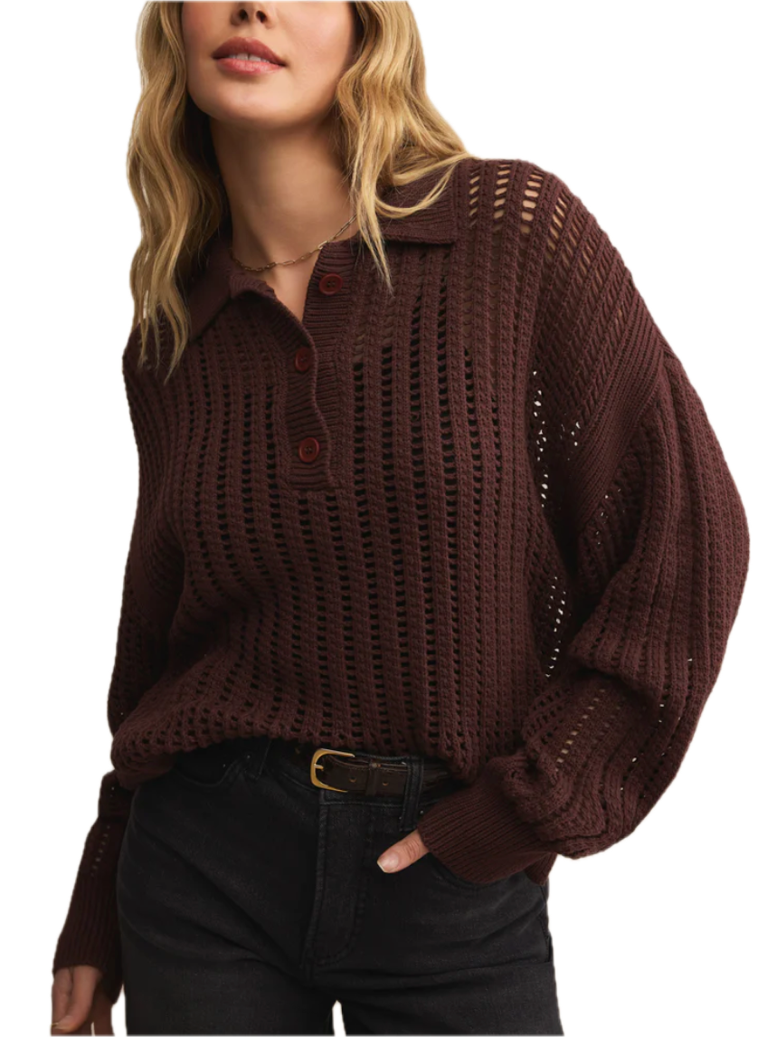 Polo sweater - sandalwood