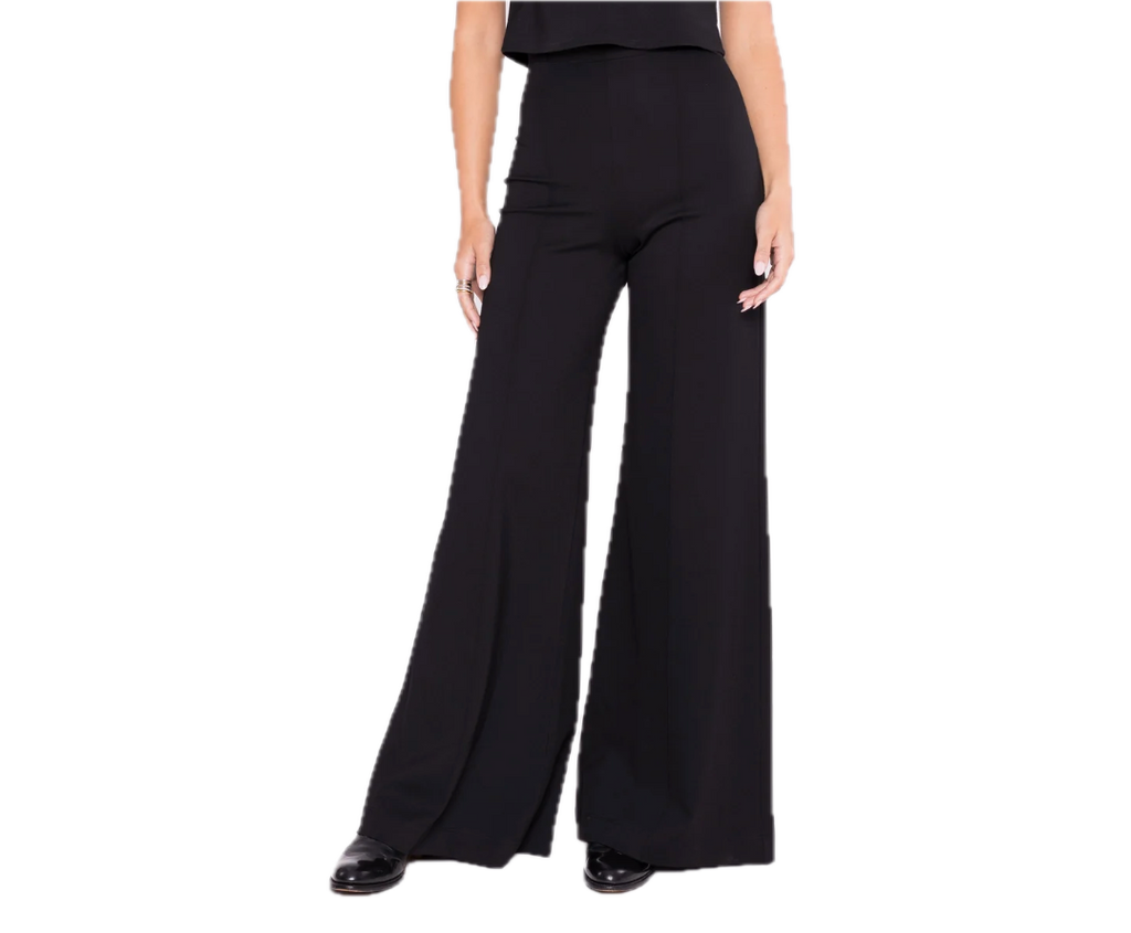 Wide leg pant - black