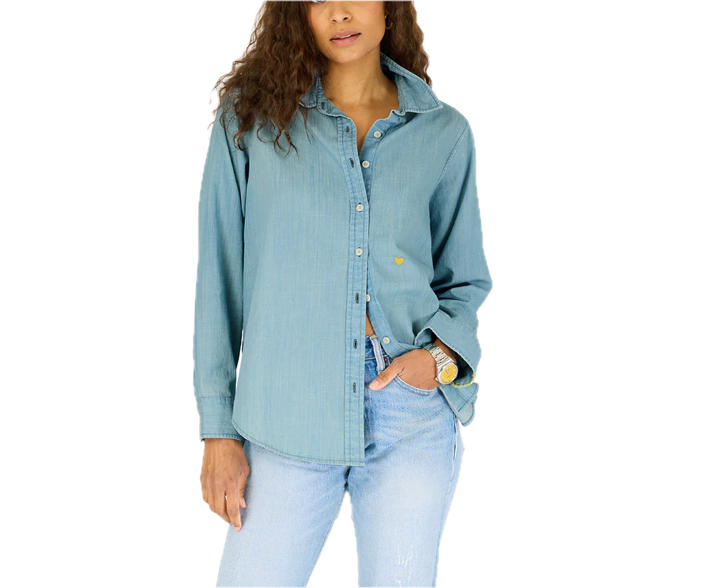 Mia shirt love chambray blue