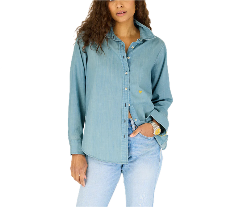 Mia shirt love chambray blue