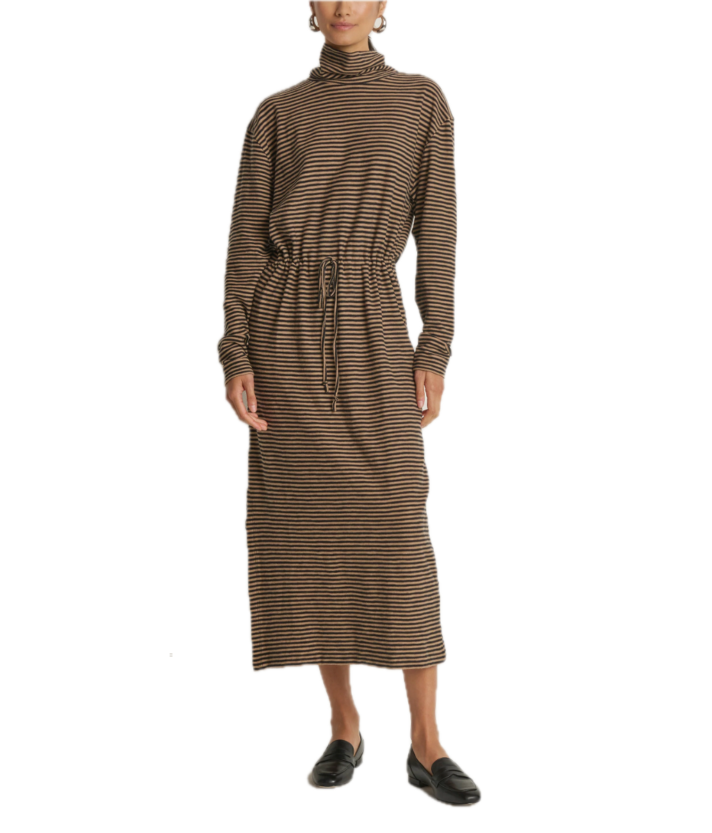Mariel dress - mini cocoa stripe