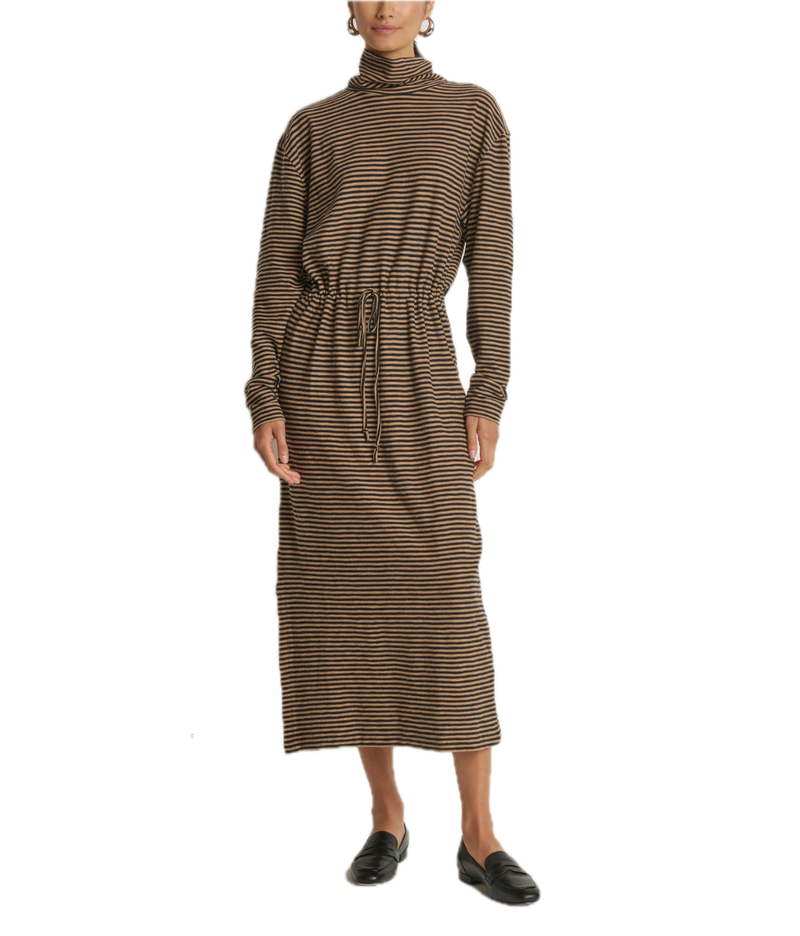 Mariel dress - mini cocoa stripe
