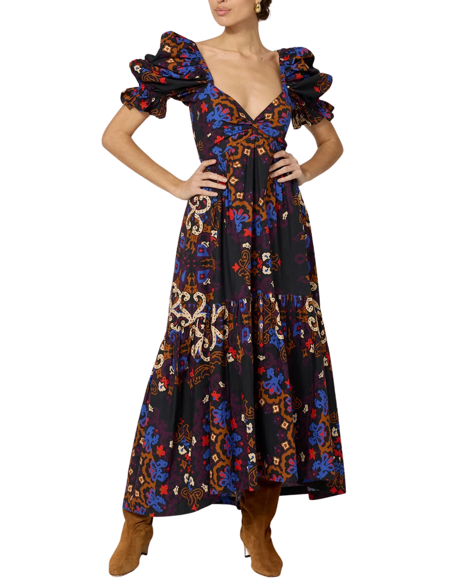 Jewel ankle dress - venezia print