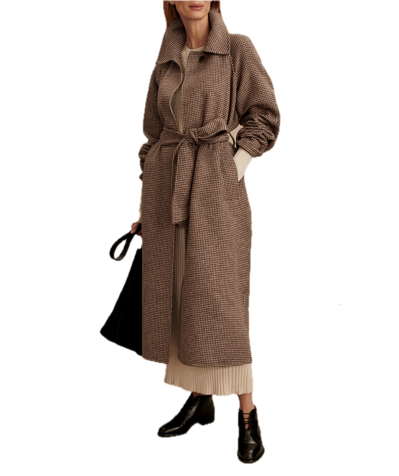 belted coat deep taupe