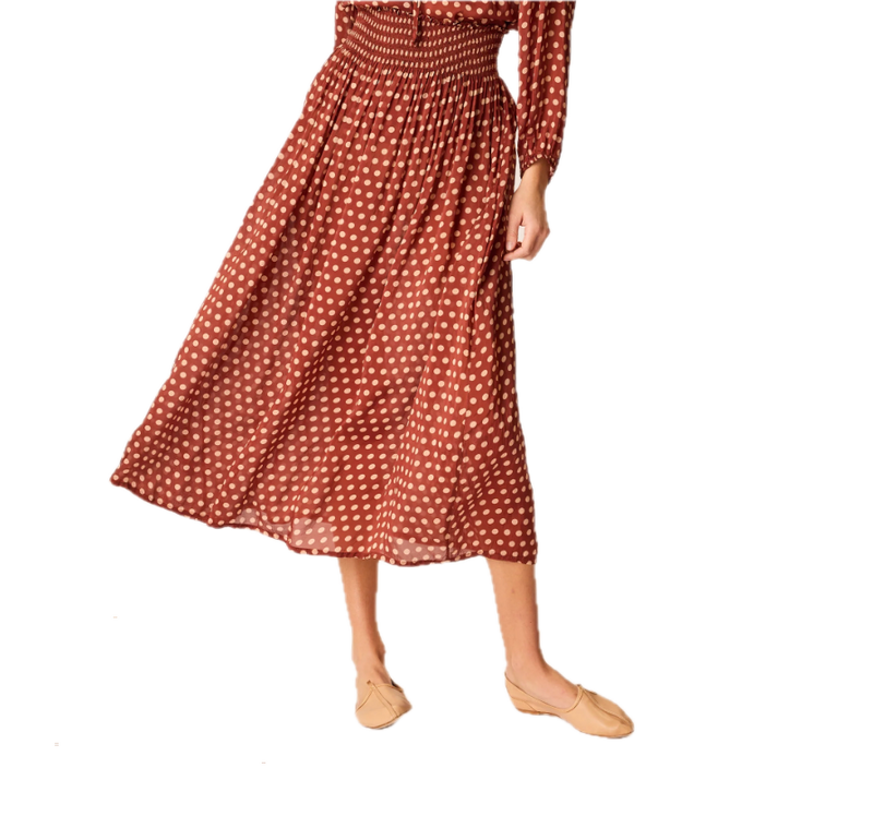 Bella skirt - polka dot cappuccino