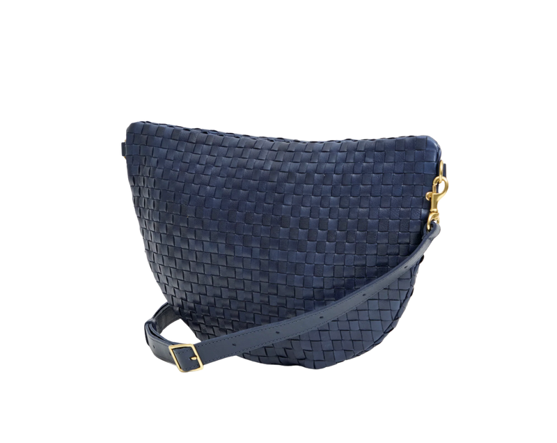 Grande fanny - bleu marine woven checker