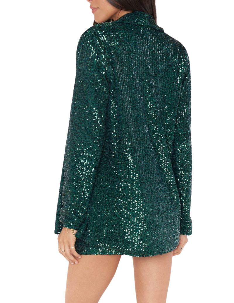 Dance blazer - emerald sequins