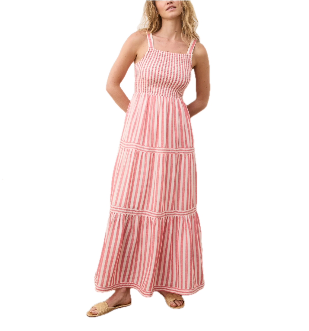 Selene maxi - hibiscus stripe
