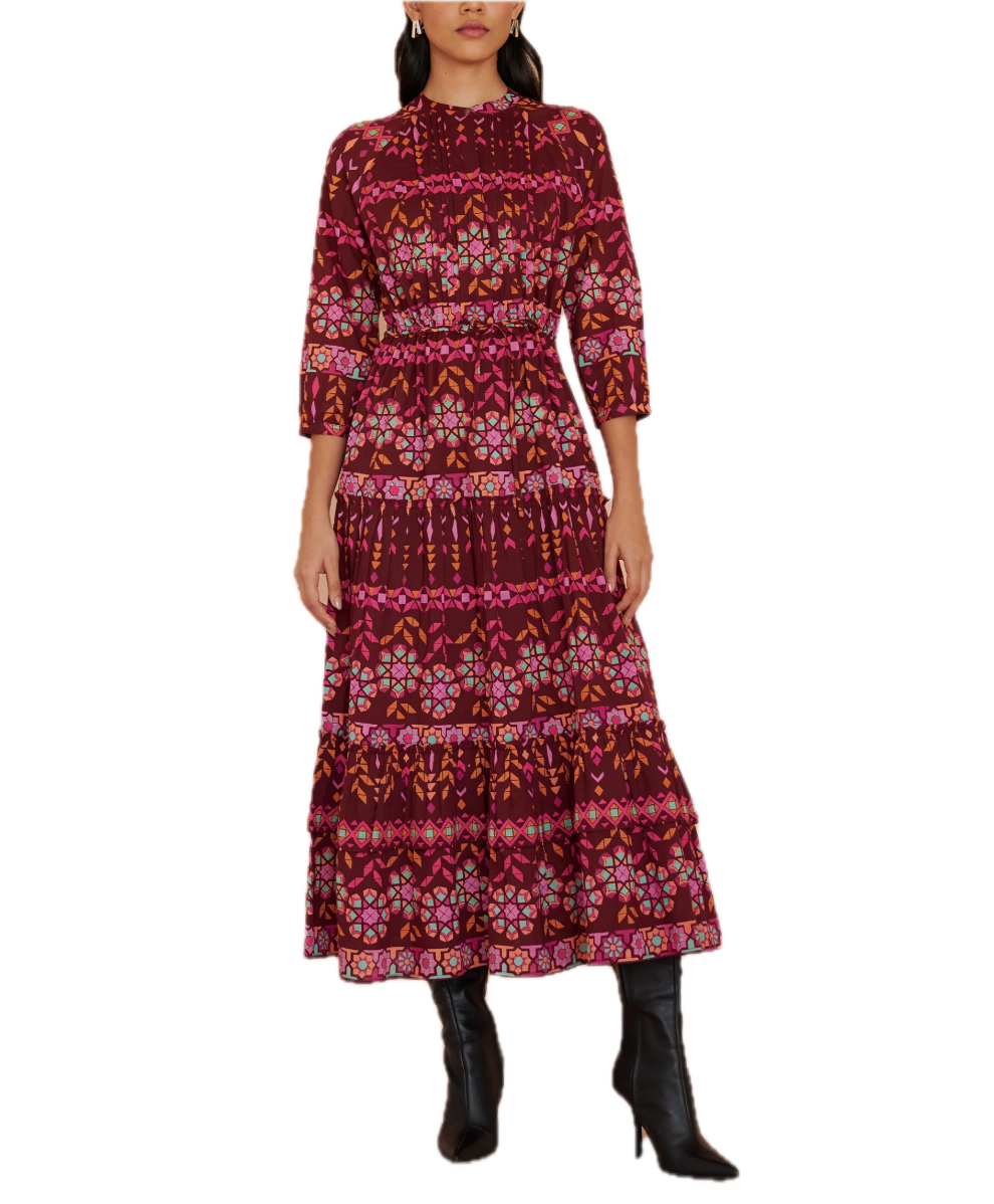 Bazaar dress - rhubarb