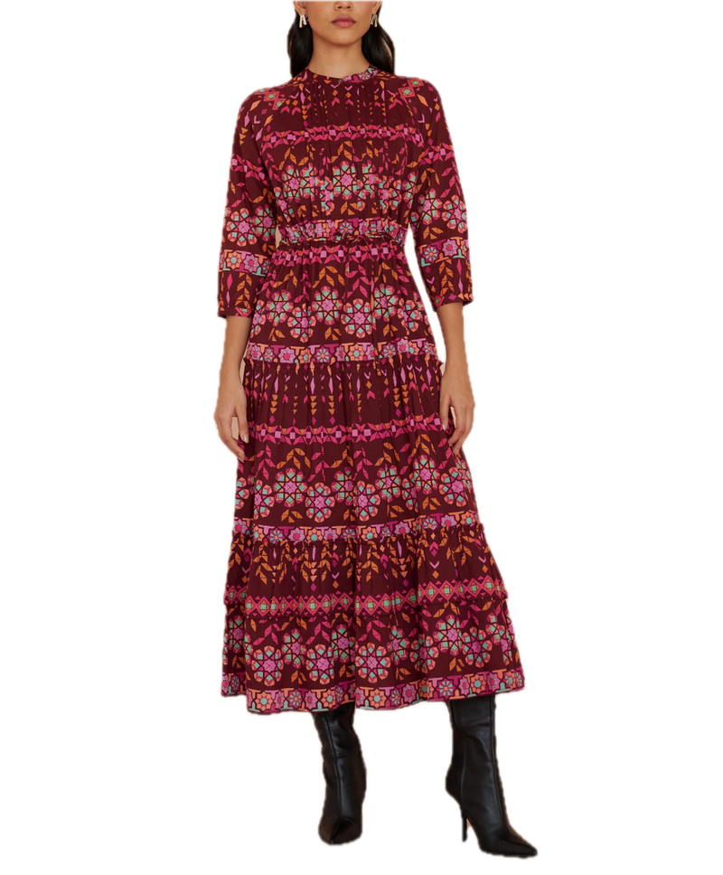 Bazaar dress - rhubarb