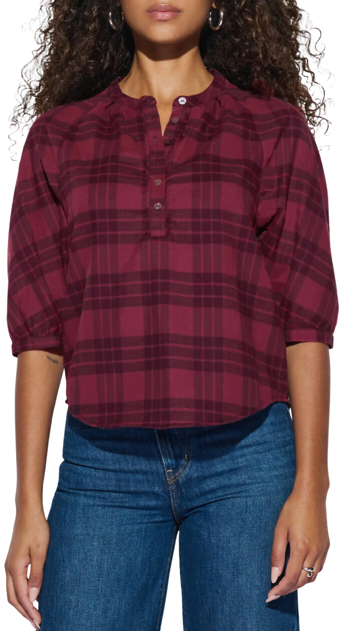 May flannel top - party plaid