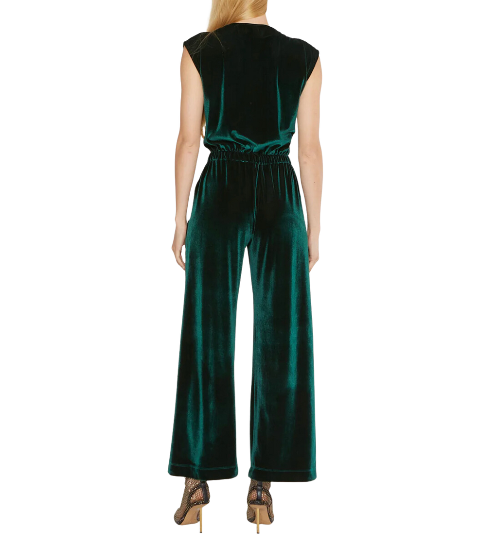 Velvet classic jumpsuit - emerald