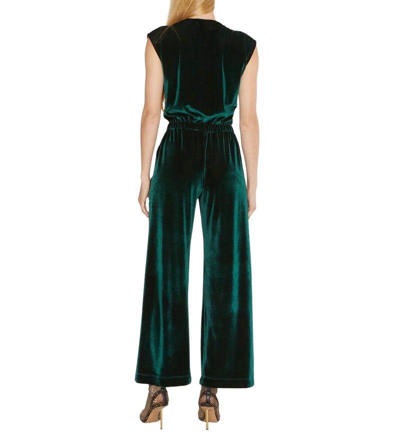 Velvet classic jumpsuit - emerald