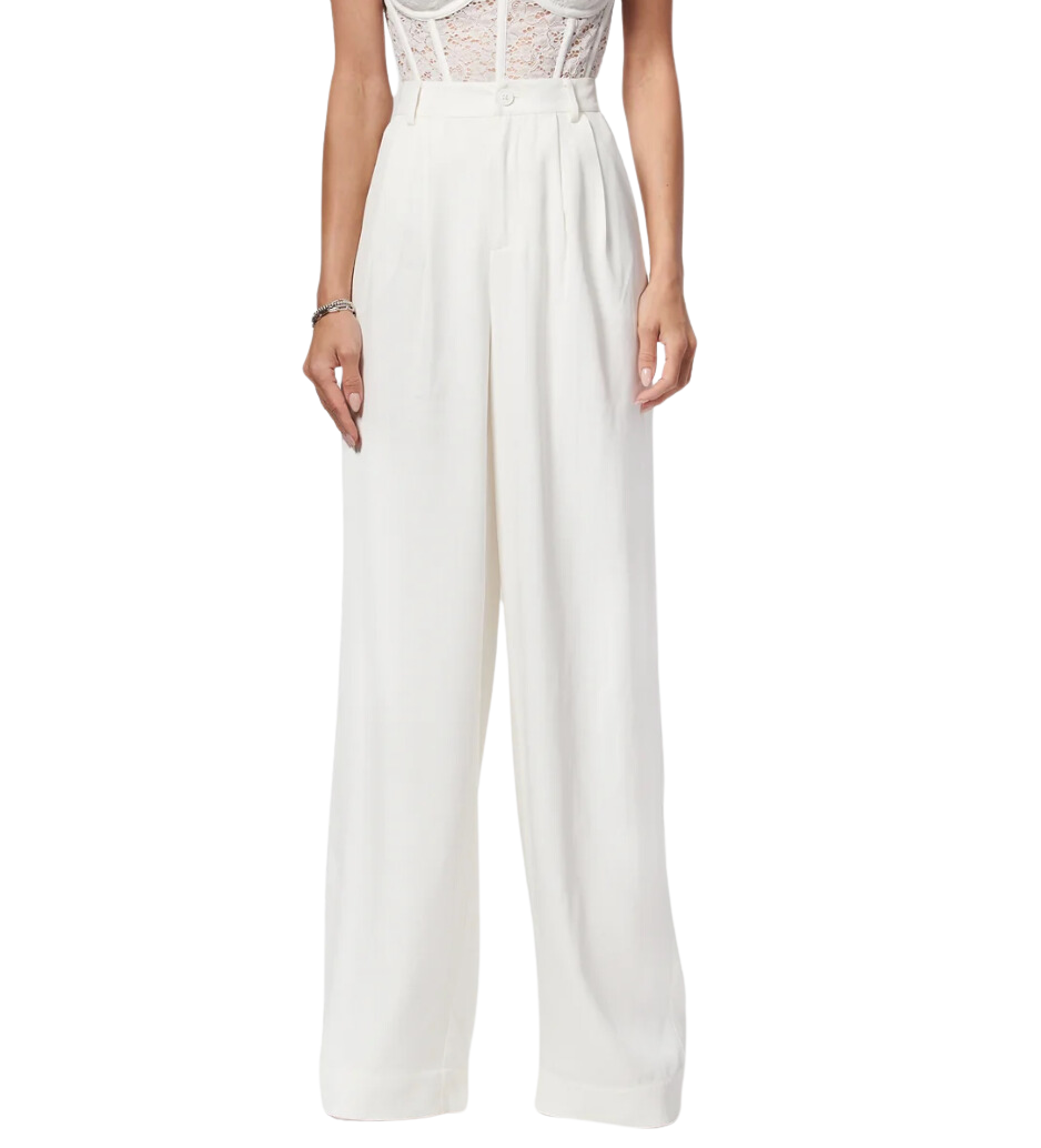 Rylie rayon twill pant - white